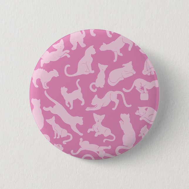 Pink Cat Pattern Button (Front)