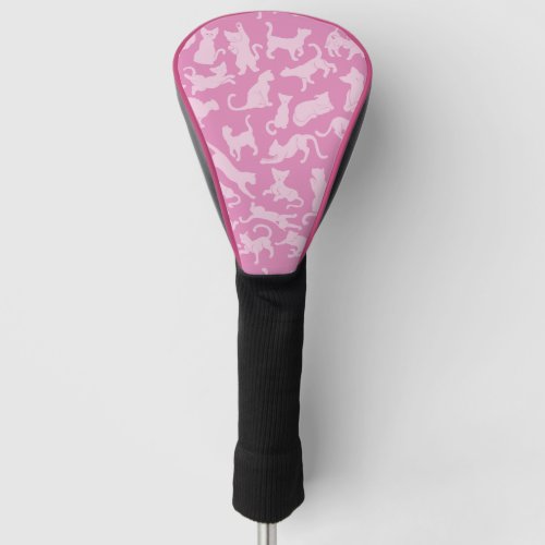 Pink Cat Pattern Golf Head Cover