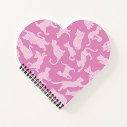 Pink Cat Pattern Notebook