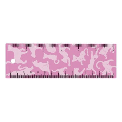 Pink Cat Pattern Ruler