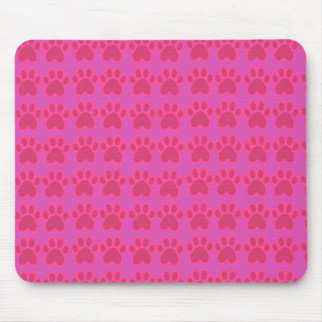 pink cat paw mouse pad (Front)