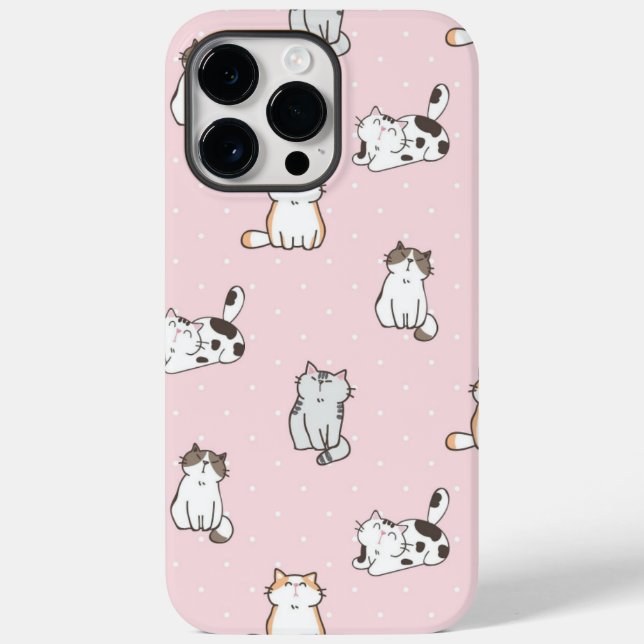 Pink Cat Phone Case (Back)