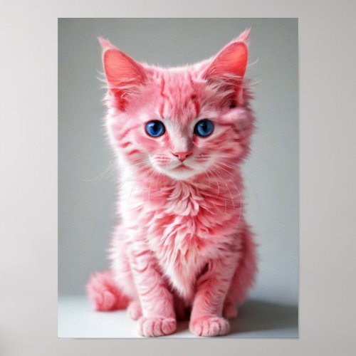 Pink Cat  Poster