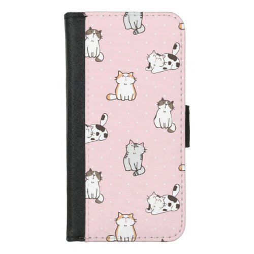 Pink Cat Wallet Phone Case