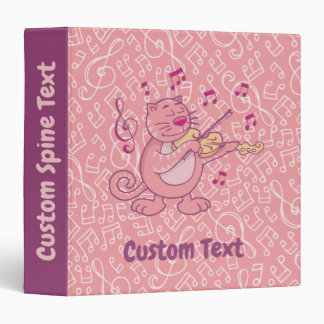 Pink Cat with Violin Binder