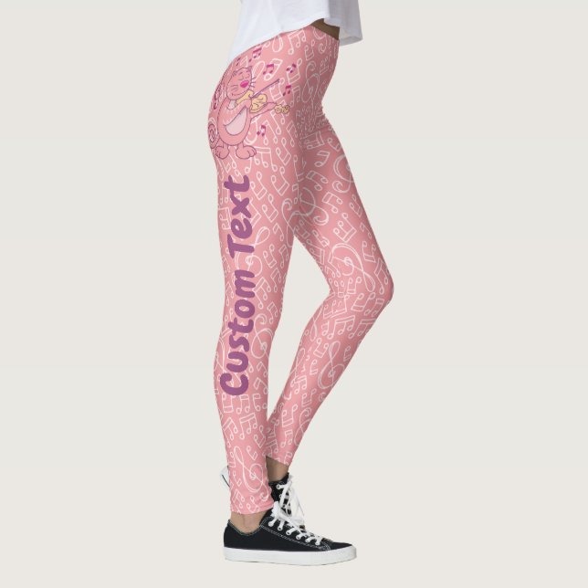 Pink Cat with Violin Leggings (Right)