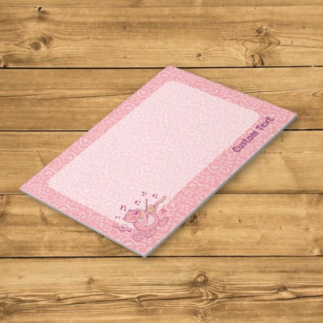 Pink Cat with Violin Notepad (Creator Uploaded)