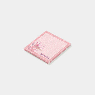 Pink Cat with Violin Notes