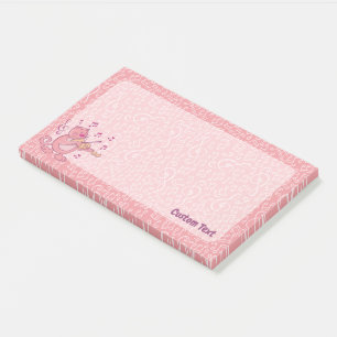 Pink Cat with Violin Post-it Notes