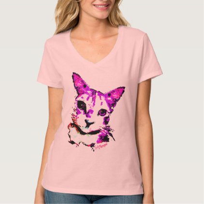 Pink Cat Woman Tshirt