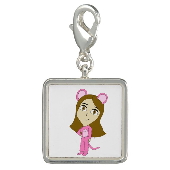 pink catgirl     charm (Front)