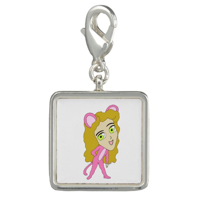 pink catgirl  charm (Front)