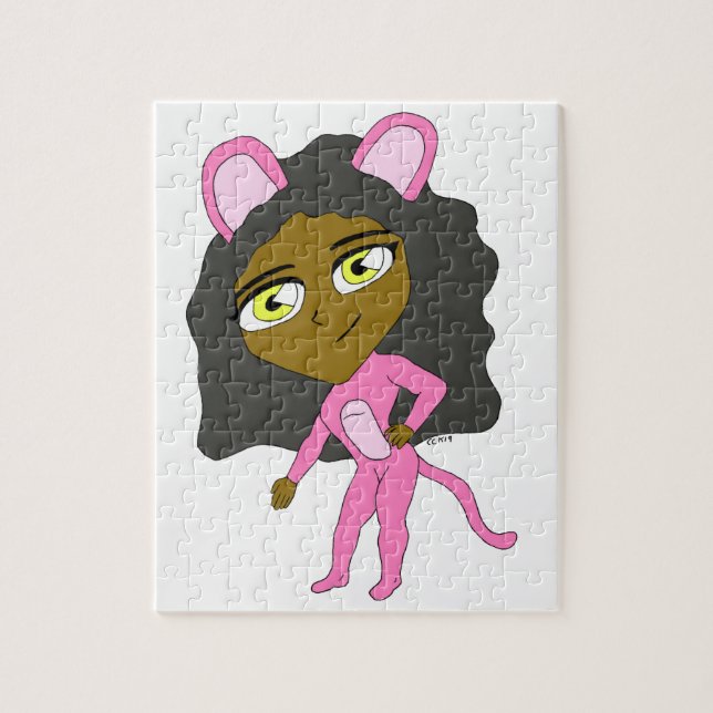 pink catgirl     jigsaw puzzle (Vertical)