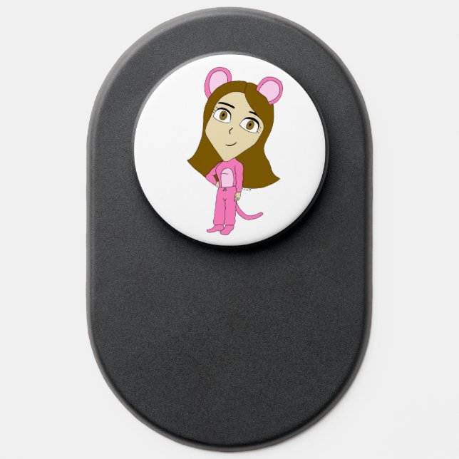 pink catgirl     PopSocket (Popsocket)