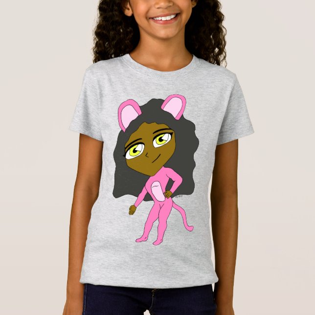 pink catgirl    T-Shirt (Front)
