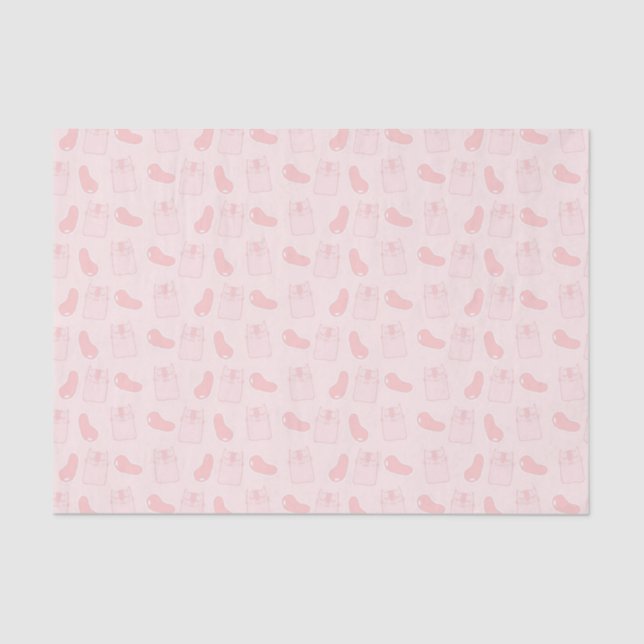 Pink Cats and Jellybeans Pattern Tissue Paper (Front)