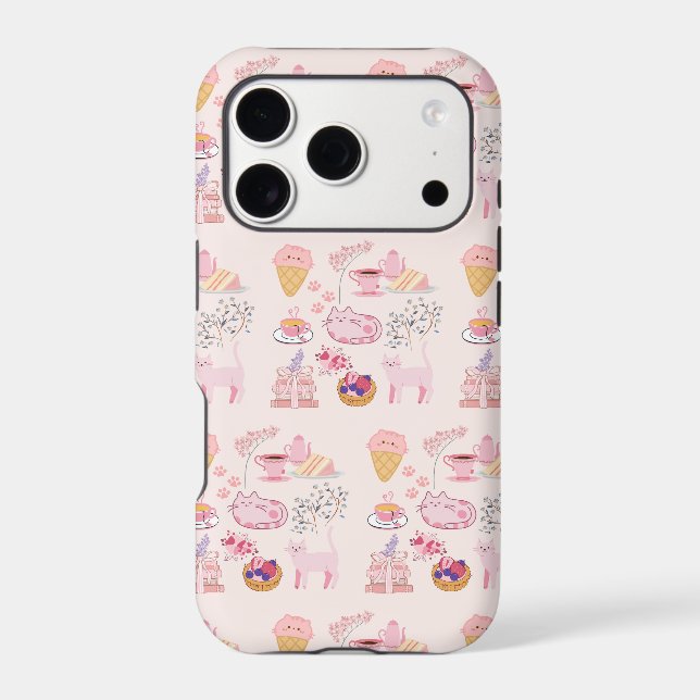 Pink Cats Coziness Case-Mate iPhone Case (Back)