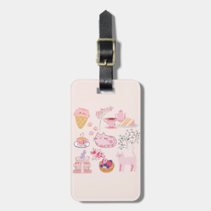 Pink Cats Coziness Luggage Tag