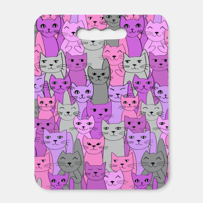 Pink Cats Design Kneeling Pad Seat Cushion