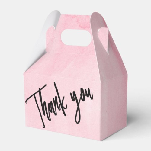 Pink Celebration Thank You Favor Gift Box