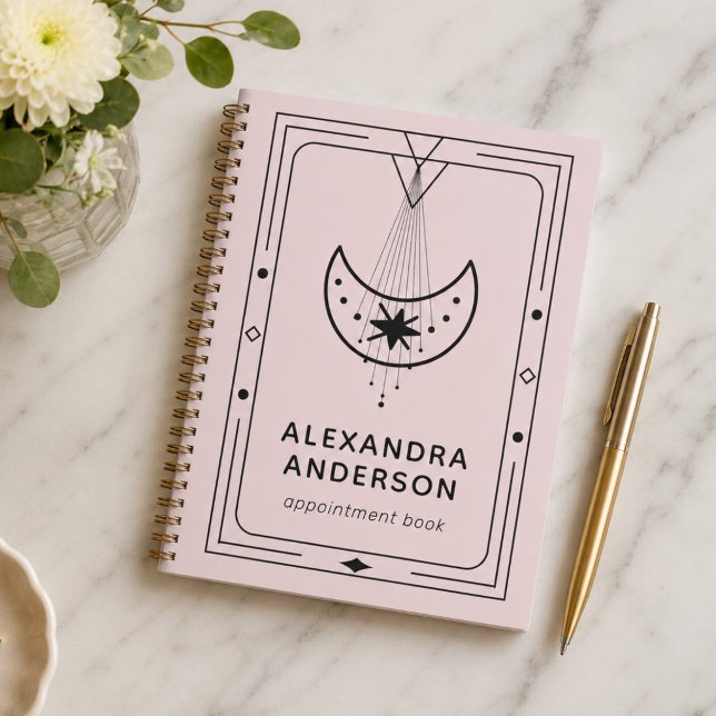Pink Celestial Starry Crescent Moon Appointment Planner (Pink Celestial Starry Crescent Moon Appointment Planner)