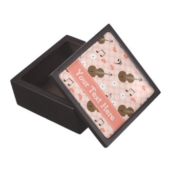 Pink Cello Music Notes Gift Box by cutecustomgifts at Zazzle