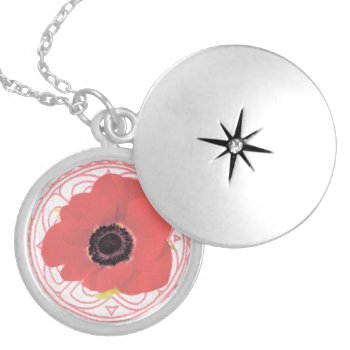 Pink Celtic And Poppy Themed Necklace by gueswhooriginals at Zazzle