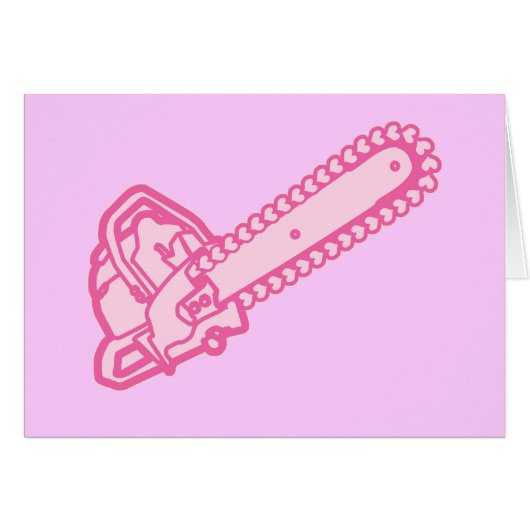 Pink Chainsaw of Love Cards (Front Horizontal)