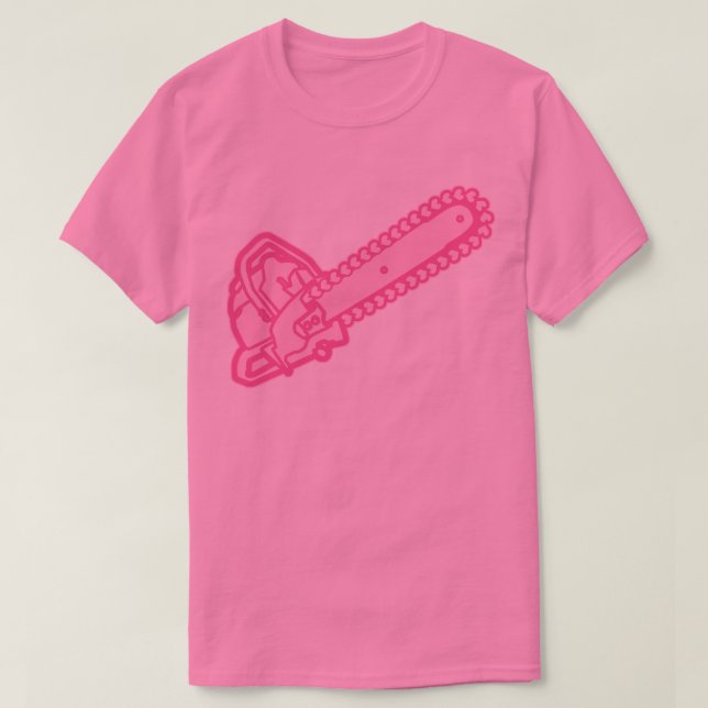 Pink Chainsaw of Love T-Shirt (Design Front)