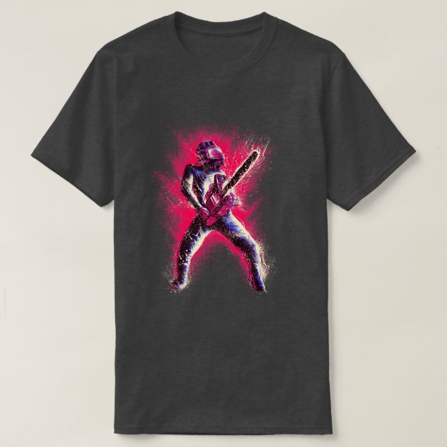 Pink chainsaw T-Shirt (Design Front)