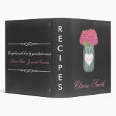 Pink Chalkboard Mason Jar Bridal Recipe Folder (Background)