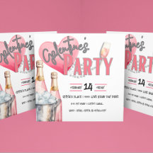 Pink Champagne and Ice Bucket Galentine Party