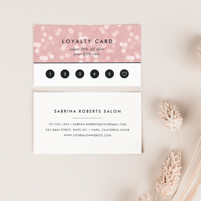 Pink Champagne Bokeh | Loyalty Card (Creator Uploaded)