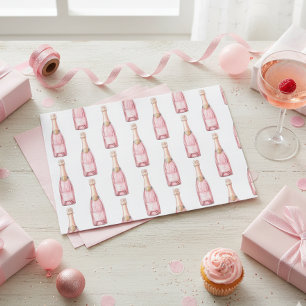 Pink Champagne Bottles Celebration  Tissue Paper
