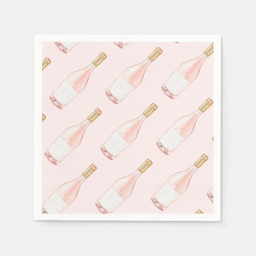Pink Champagne Bridal Shower Bachelorette Party Napkins