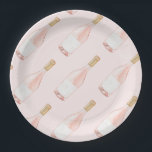 Pink Champagne Bridal Shower Bachelorette Party Paper Plates<br><div class="desc">Pink Champagne Bridal Shower Bachelorette Party Paper Plates</div>
