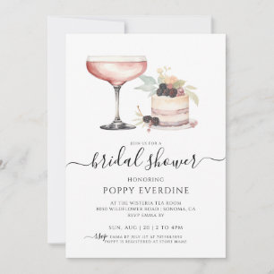 Pink Champagne Bridal Shower Invitation