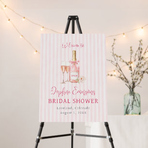 Pink Champagne Bridal Shower Welcome Sign