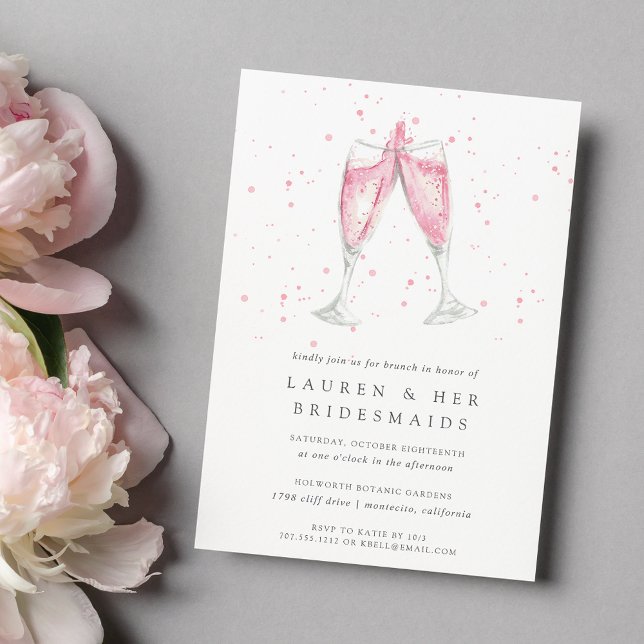 Pink Champagne | Bridesmaids Brunch Invitation (Creator Uploaded)
