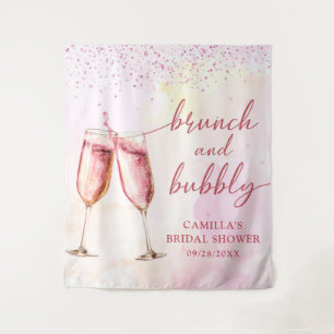 Pink Champagne Brunch And Bubbly Bridal Shower Tapestry