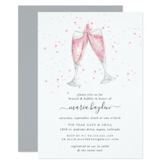 Pink Champagne | Brunch & Bubbly Shower Invitation