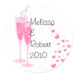 Pink Champagne! Classic Round Sticker