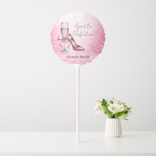 Pink Champagne Glass Aged To Perfection Birthday Balloon