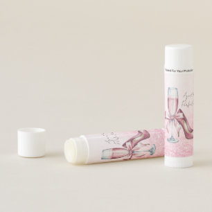 Pink Champagne Glass Aged To Perfection Birthday Lip Balm