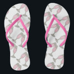 Pink Champagne Glass Bride Wedding Flip Flops<br><div class="desc">Features an original marker illustration of two glasses of bubbly pink champagne. Perfect for engagements,  weddings,  bridal showers,  bachelorette parties and more! 

Designer is available to create and upload custom designs to match the colors and themes of your wedding--click "Ask this Designer" to begin the design process!</div>