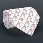Pink Champagne Glass Cheers Toast Wedding Tie<br><div class="desc">Necktie features an original marker illustration of two glasses of bubbly pink champagne.

Designer is available to create and upload custom designs to match the colors and themes of your wedding--click "Ask this Designer" to begin the design process!</div>