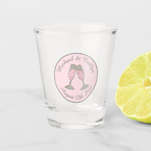Pink Champagne Glasses Bridal Shower Wedding