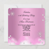 Pink Champagne High Heels Birthday Party 2 Invitation (Back)