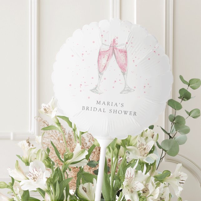 Pink Champagne Personalized Bridal Shower Balloon (Creator Uploaded)