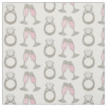 Pink Champagne Wedding Diamond Ring Bride Fabric
